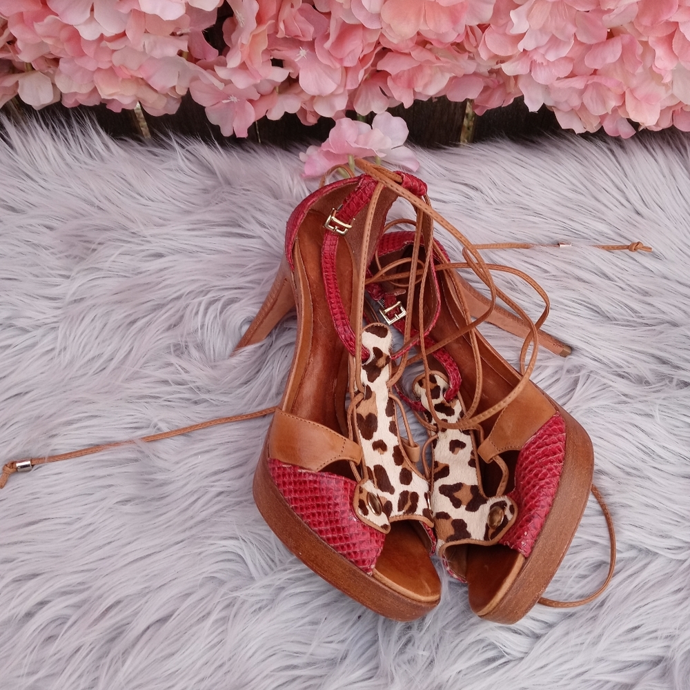 Aldo strappy wood heels size39 - Picture 3 of 8